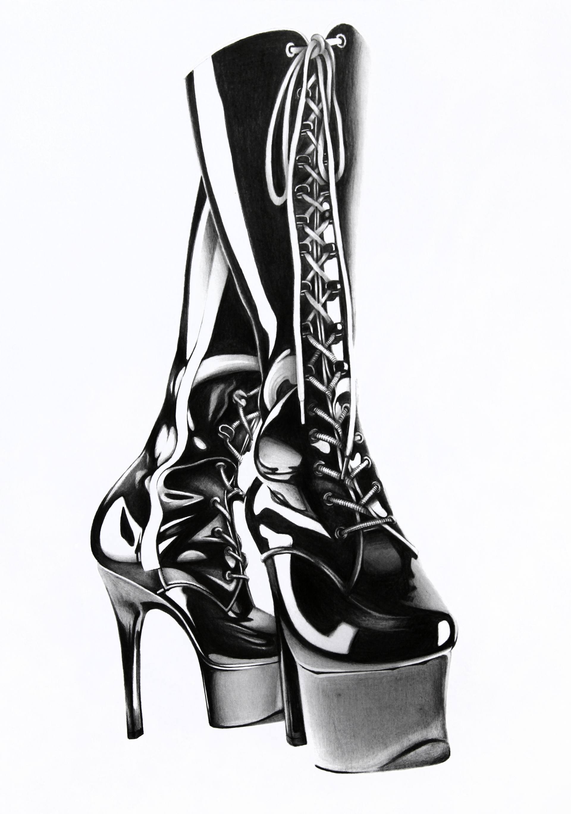 1920x2736 High Vinyl Boots Drawing