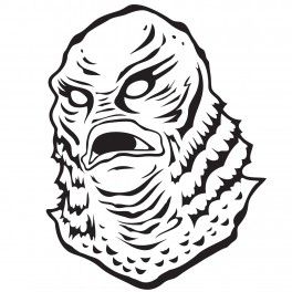 264x264 Creature From The Black Lagoon Drawing