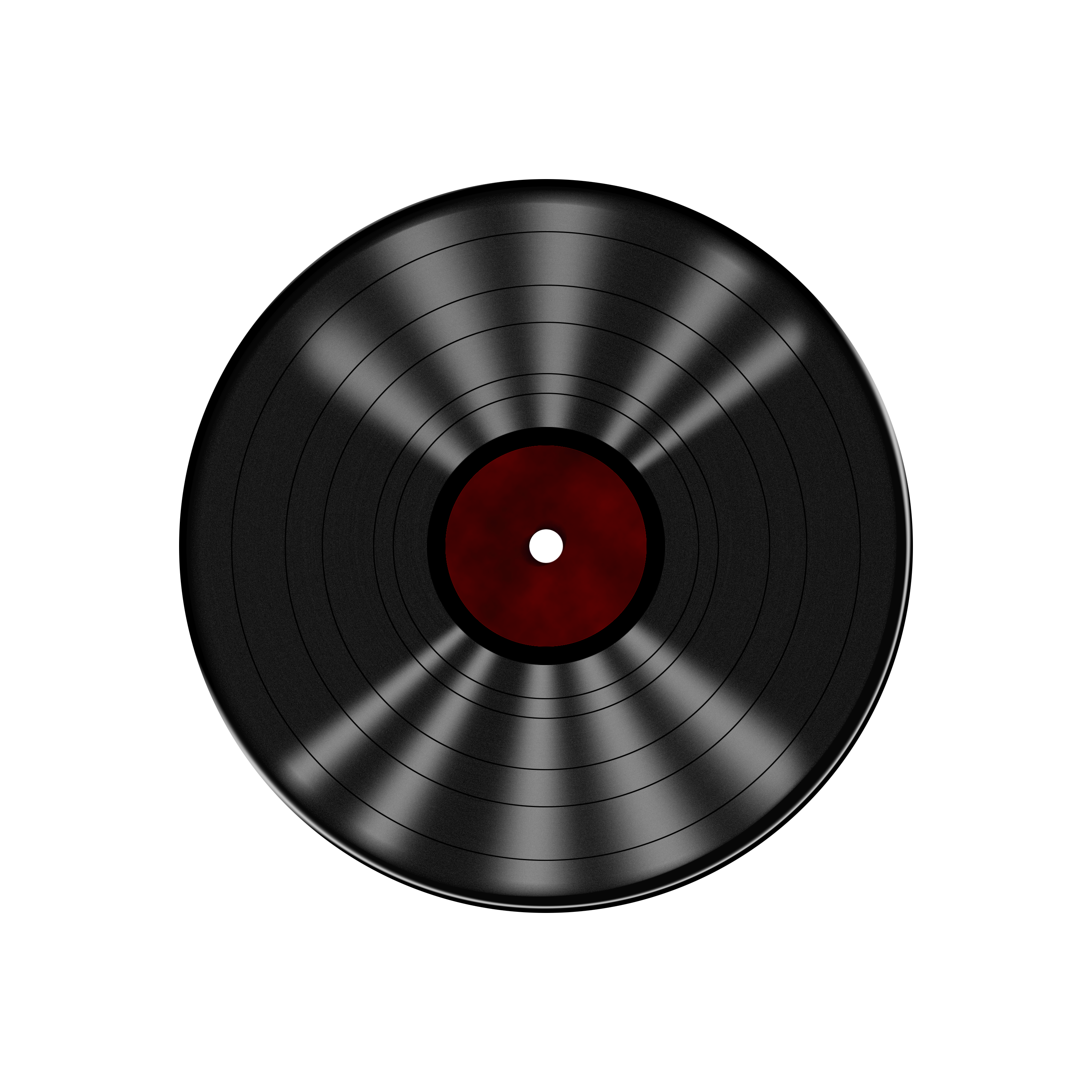 3000x3000 Black Vinyl Record Drawing Free Image
