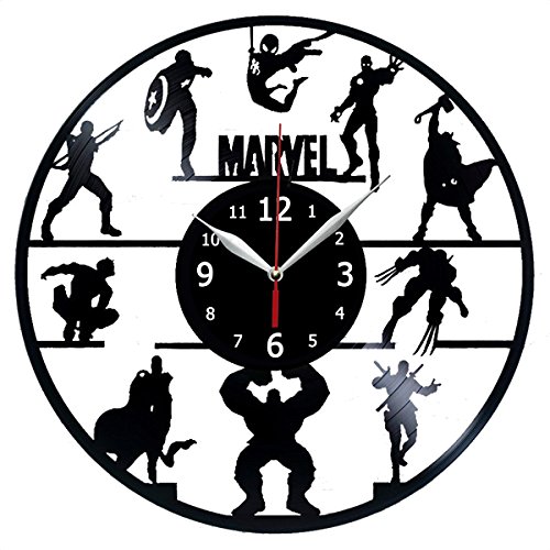 500x500 Superheroes Marvel Vinyl Record Wall Clock Decor