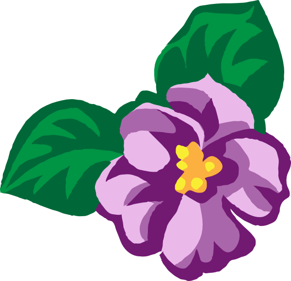 600x581 African Violet Clip Art