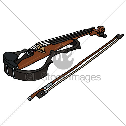 500x500 Electric Violin And A Bow Gl Stock Images