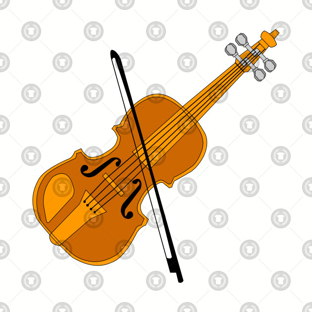630x630 Violin Drawing Black Bow
