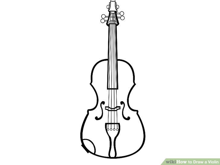 728x546 Violin Drawing Free Download