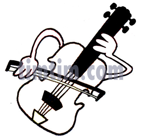 481x480 Free Drawing Of A Self Playing Violin Bw From The Category Dance