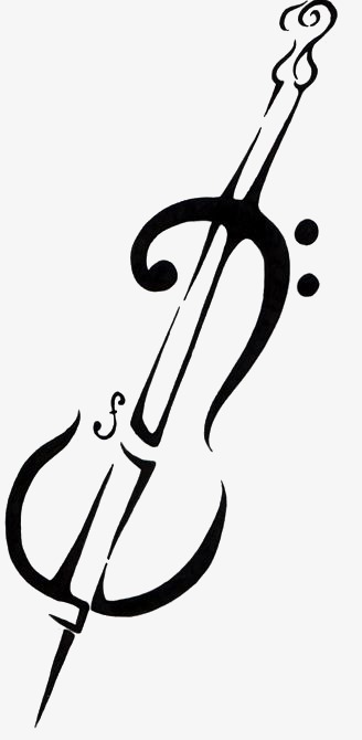 328x670 Violin, Hand Painted, Black And White, Musical Instruments Png