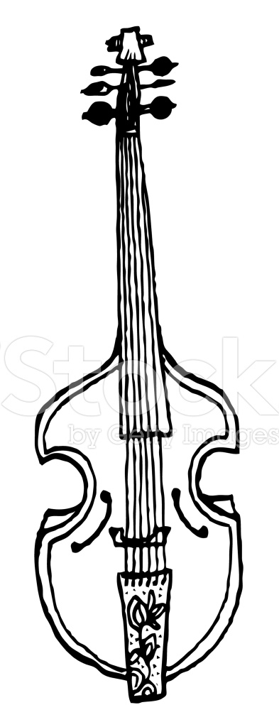 393x1024 Violin Drawing Stock Photos