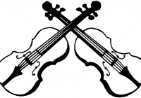 200x140 Violin Drawing Clip Art
