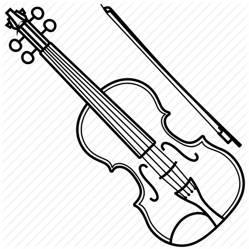 512x512 Fiddle Drawing Music Instrument Transparent Png Clipart Free