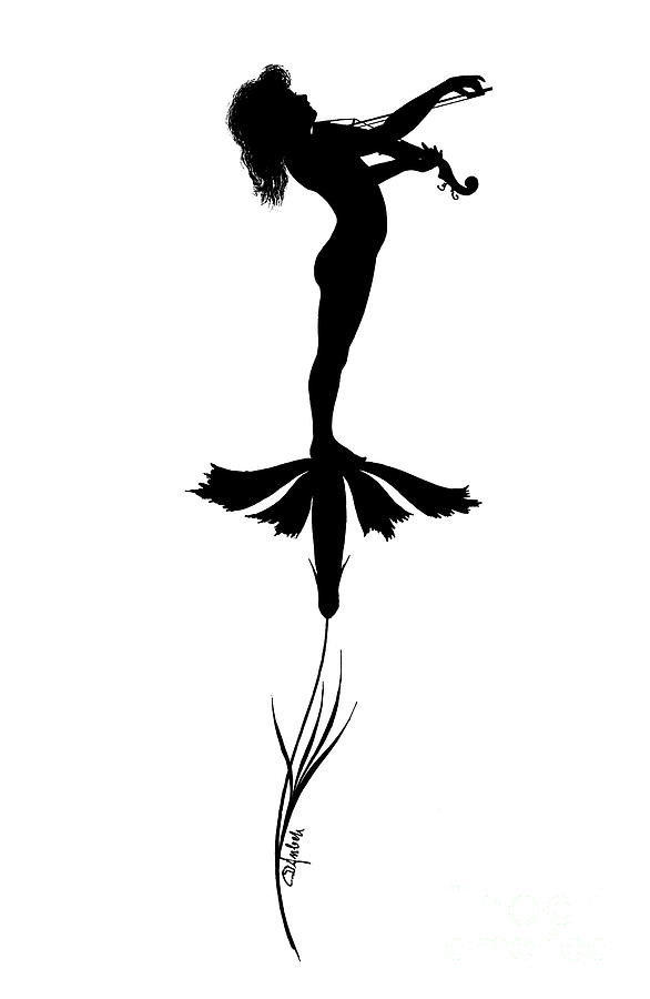 586x900 Fairy Playing A Violin Drawing