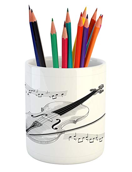 421x550 lunarable violin pencil pen holder, symphony classical
