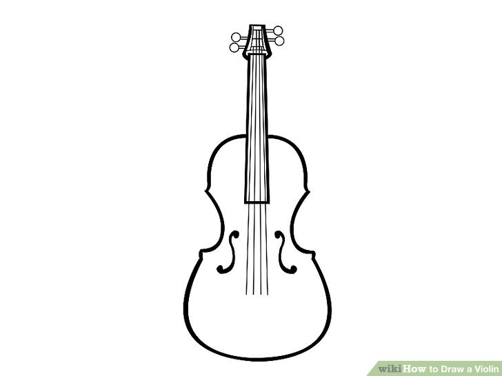 728x546 Scroll Drawing Violin For Free Download