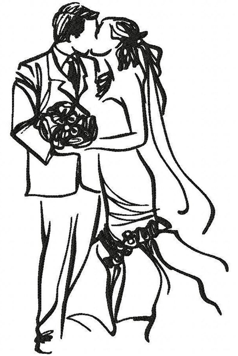 794x1190 bride and groom embroidery design vip hus pes etsy