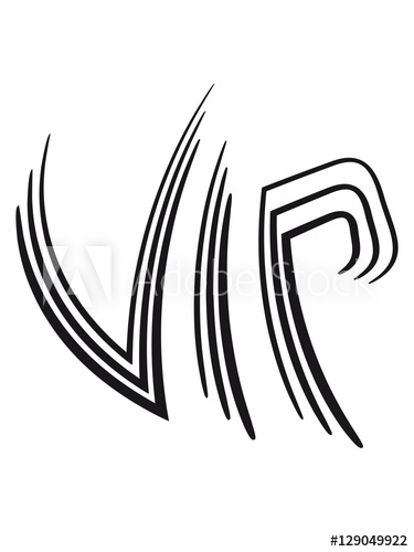 375x500 cool vip logo design striche lines pattern very important person