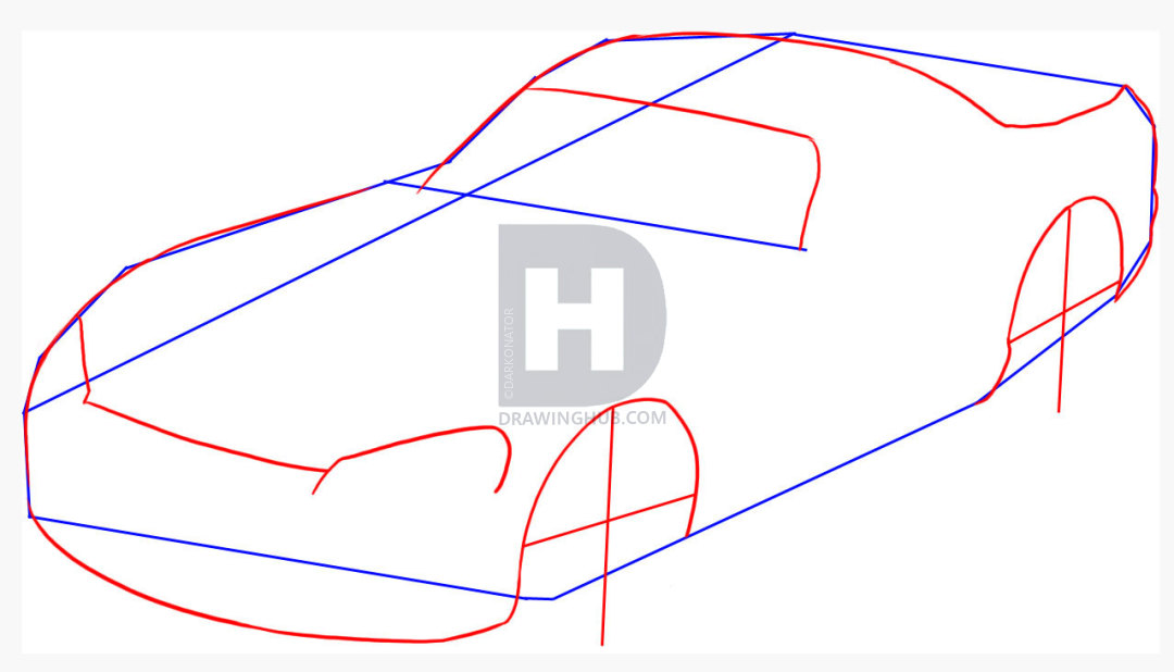 1080x618 How To Draw A Dodge Viper, Step