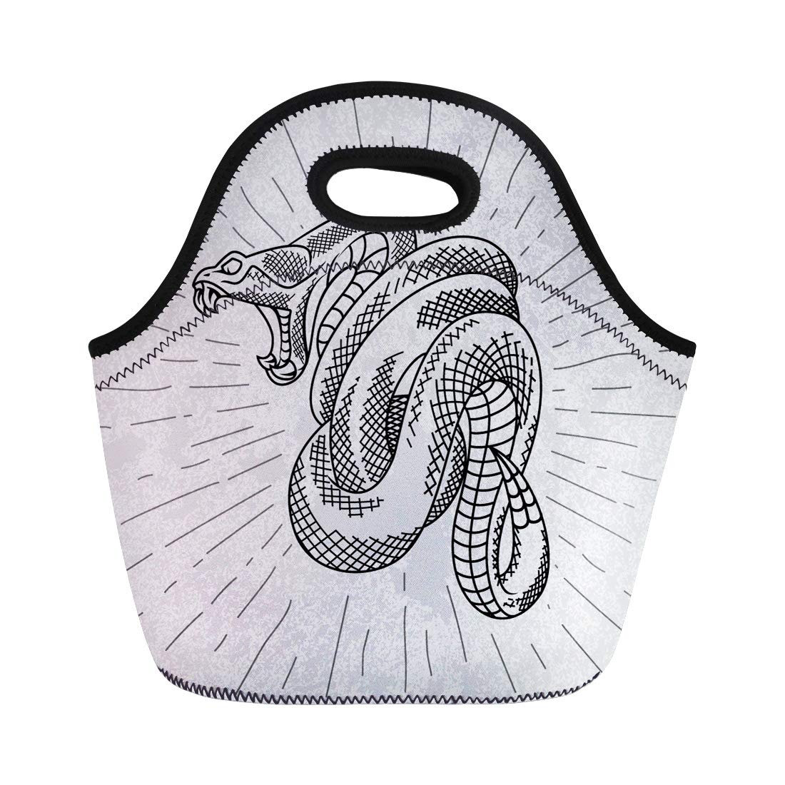 1100x1100 Semtomn Neoprene Lunch Tote Bag Cobra Viper Snake