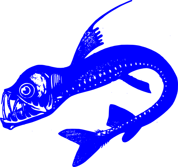 600x562 Viper Fish Blue Clip Art