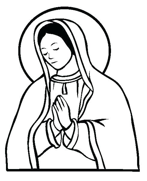 490x605 Virgen De Guadalupe Coloring Pages Our Lady Of Drawing At Free