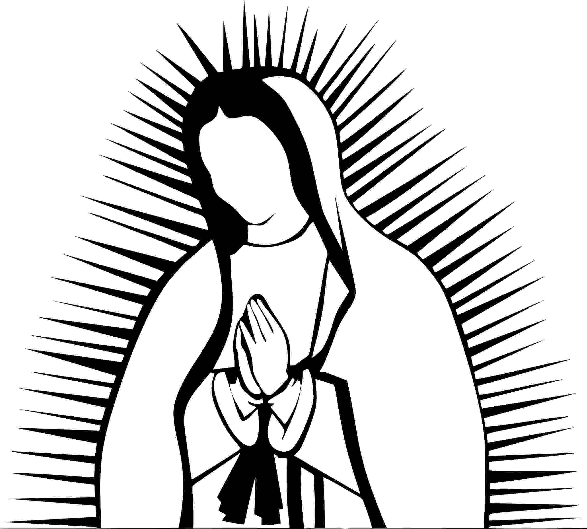 2413x2175 Our Lady Of Guadalupe Clip Art Images Black And White Clipart