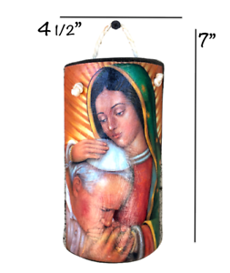253x300 Imagen En Teja De Barro Virgen De Guadalupe Con Juan Pablo