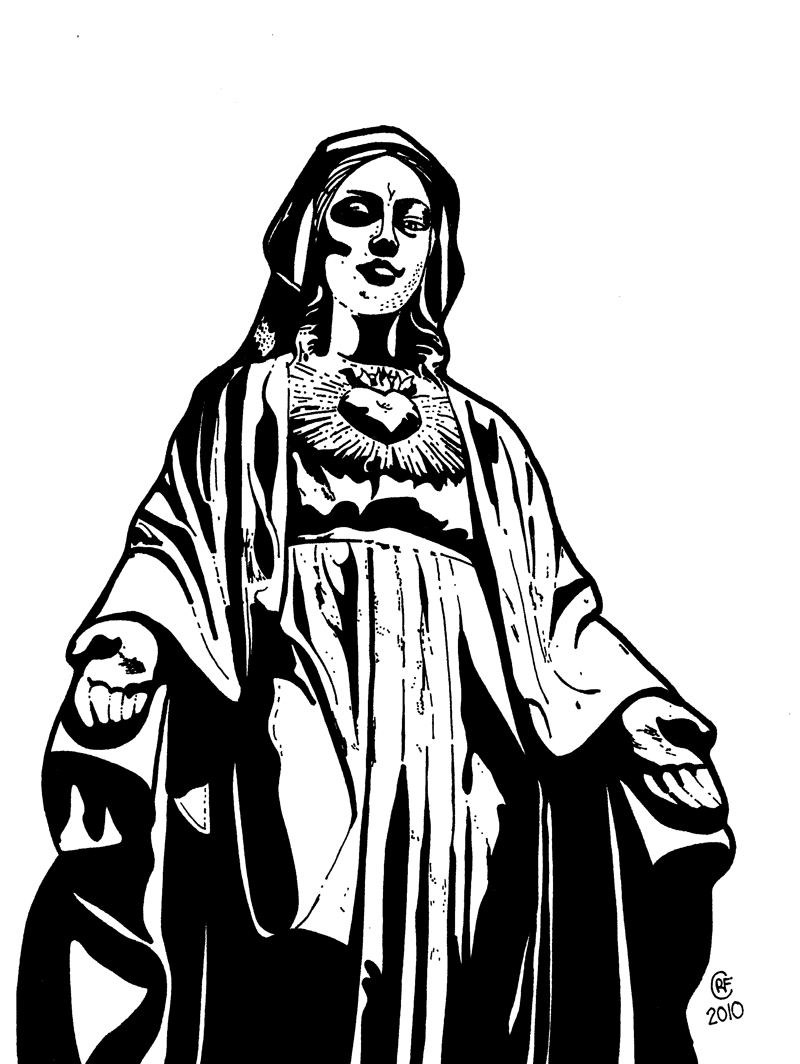 800x1064 put up yer dukes and draw! virgin mary