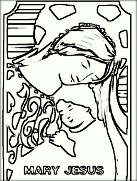467x619 Virgin Mary Coloring Pages Clip Art