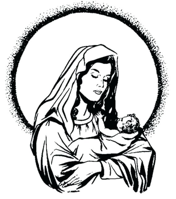 570x646 Blessed Mother Coloring Pages Mother Of Coloring Pages Blessed