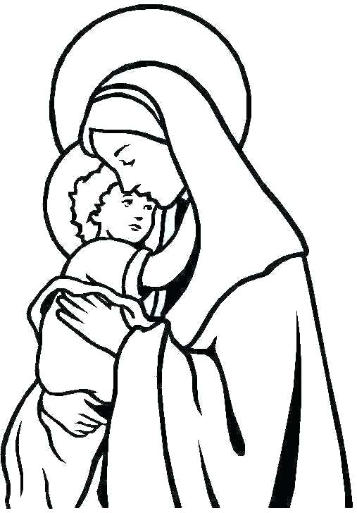 507x728 Printable Coloring Pages Of Mary Mother Of Jesus
