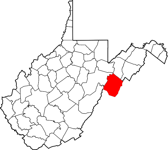 672x600 Filemap Of West Virginia Highlighting Pendleton County