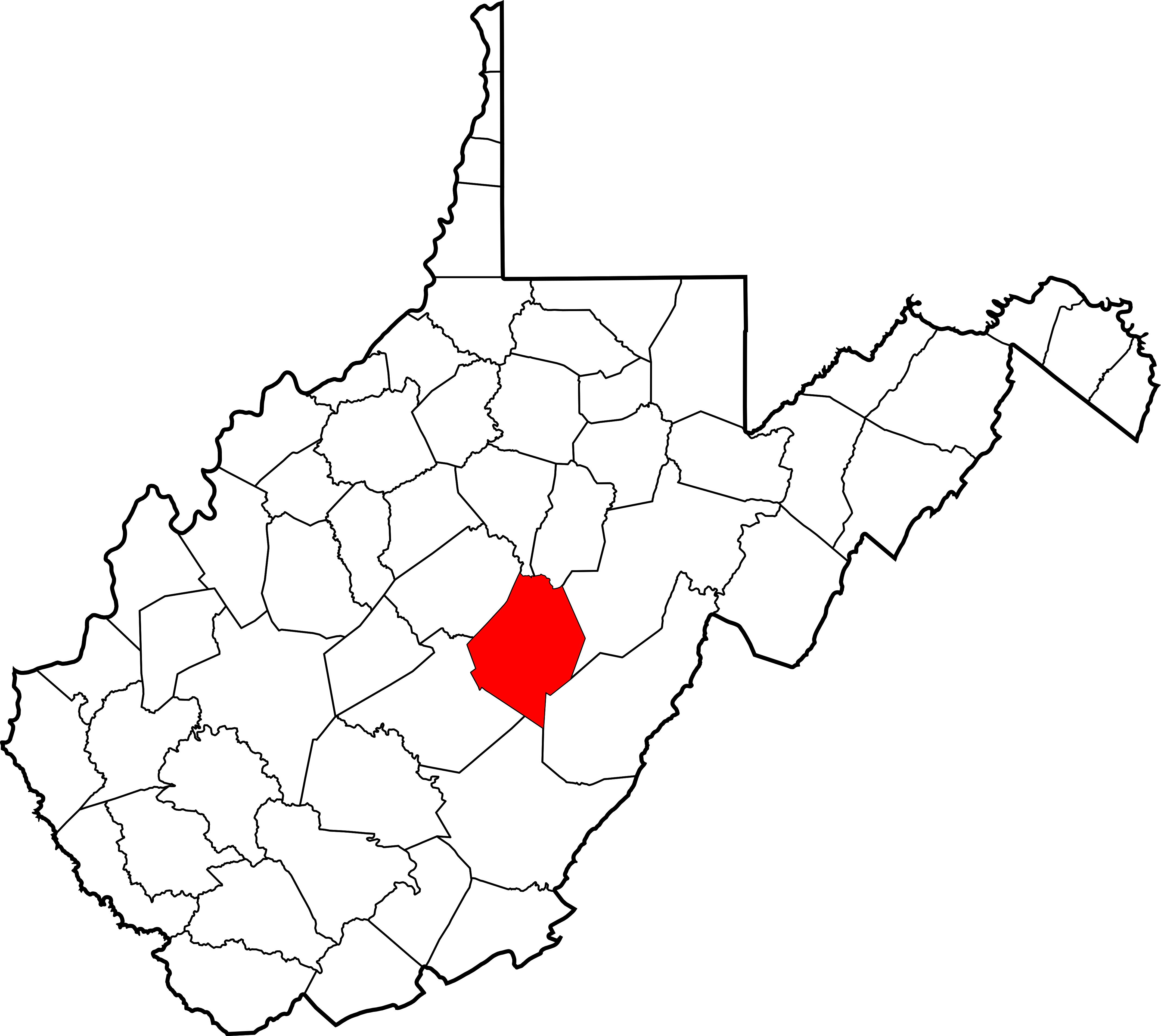 4270x3810 filemap of west virginia highlighting webster county