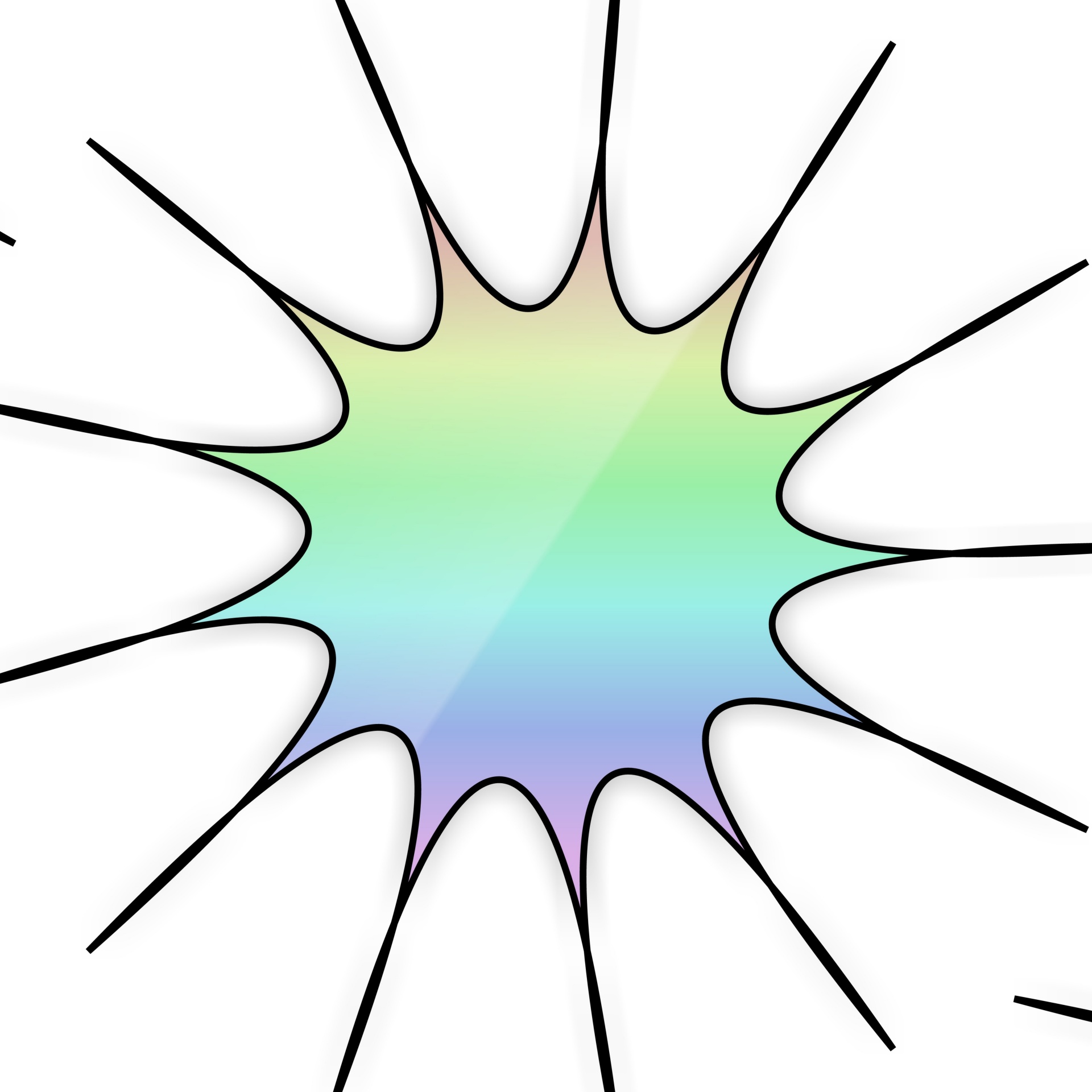 1920x1920 Drawing, Rainbow, Virus, Attack, Isolated