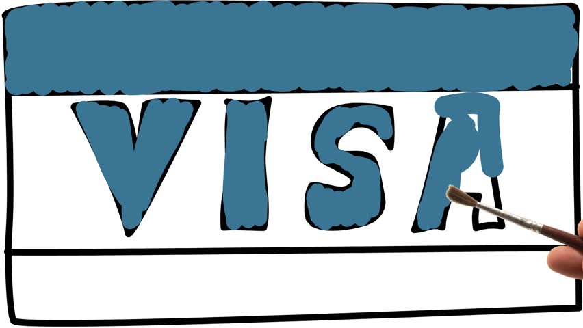 852x480 Visa Card Icon Stock Video Footage