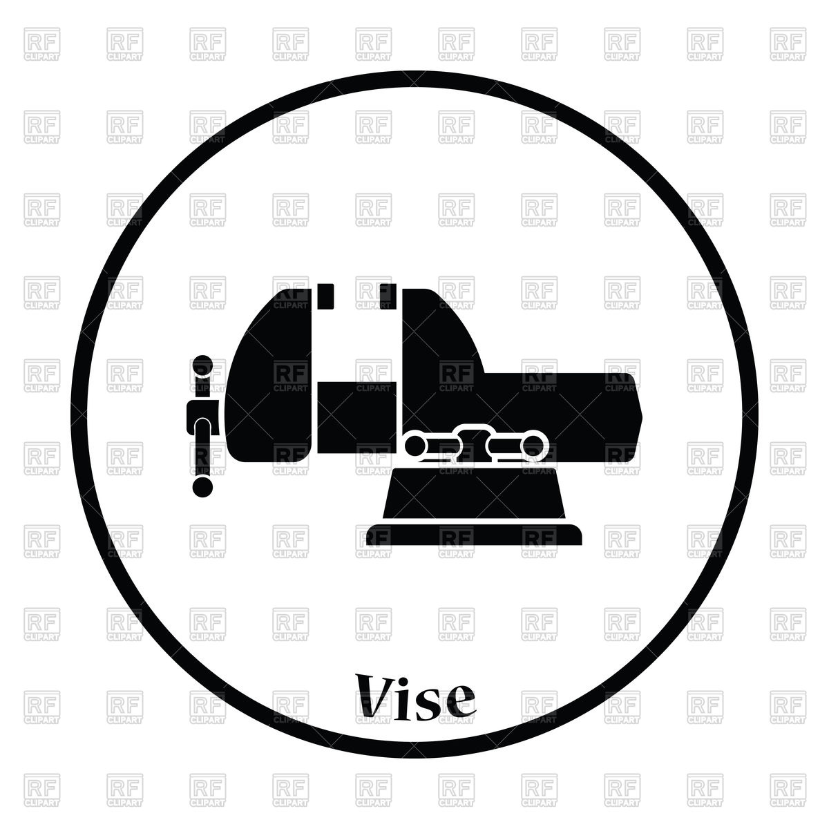 1200x1200 Thin Circle Design Icon Of Vise Vector Image Of Icons And Emblems