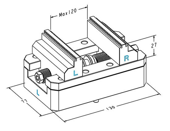 550x423 china a one cnc axis self centering vise for cnc machining