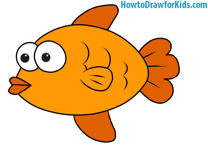 700x493 How To Draw A Fish For Kids How To Draw For Kids