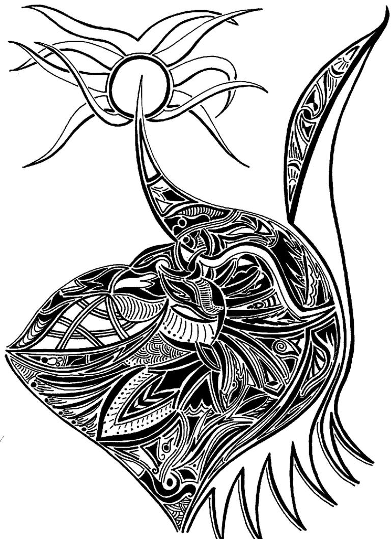 770x1060 Sun Rising Like A Phoenix From The Ashes Drawing