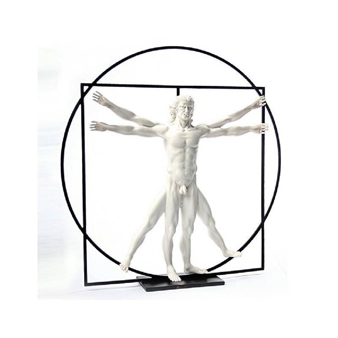 1100x1100 After Leonardo Da Vinci Vitruvian Man White Statue