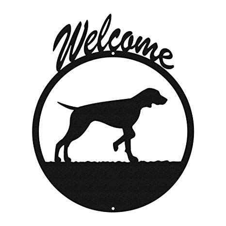 466x466 Vizsla Black Metal Welcome Sign New Yard Signs
