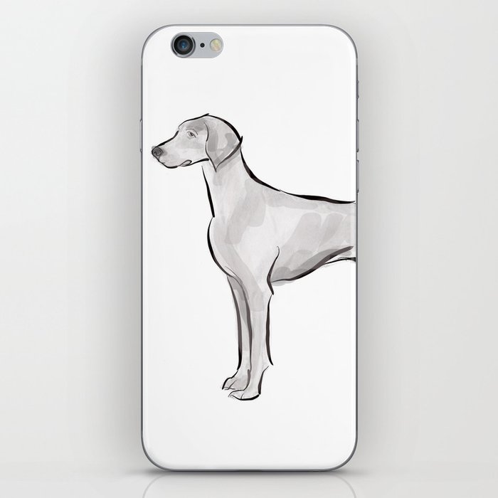 700x700 Weimaraner Ink Drawing Iphone Skin