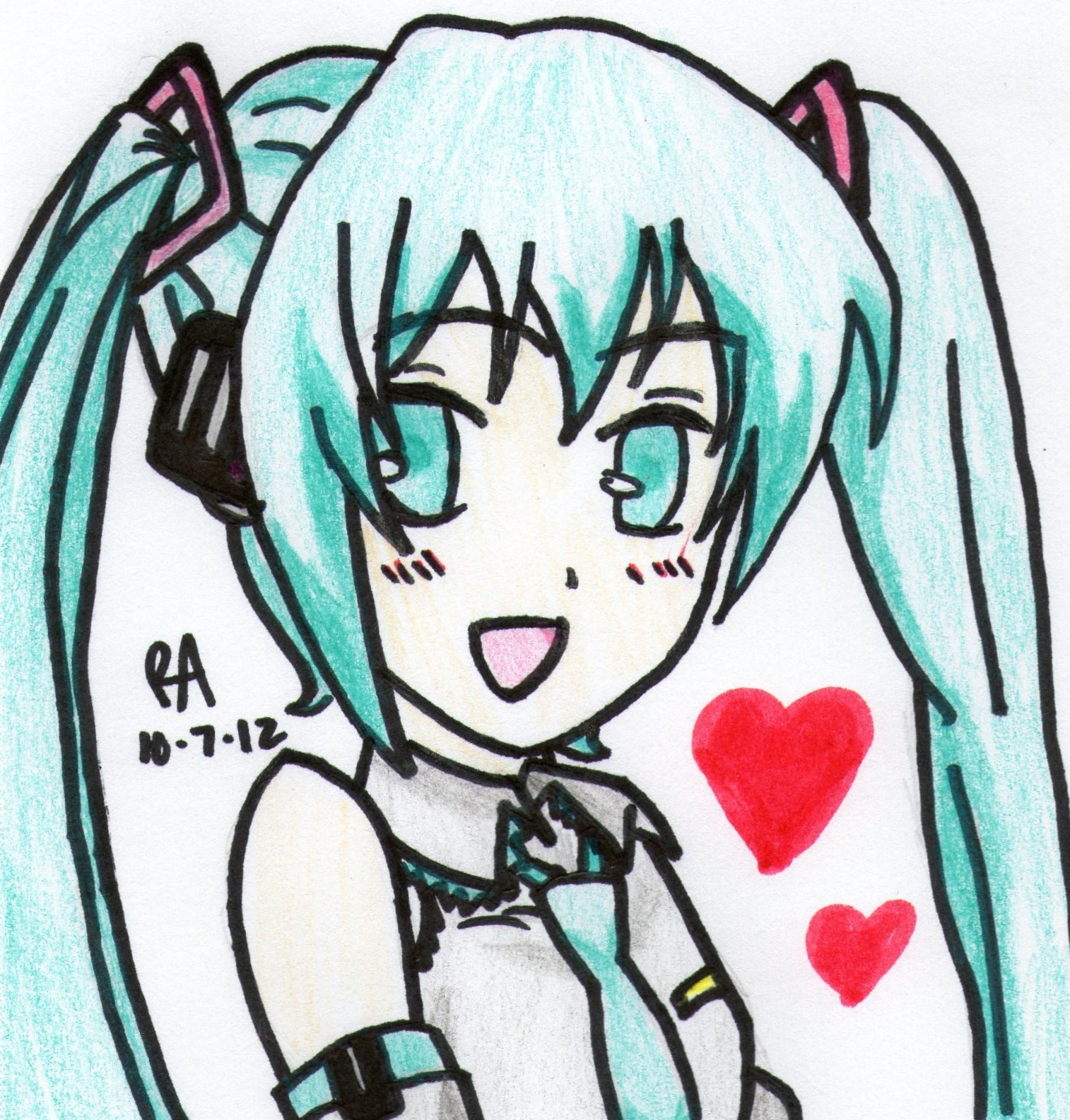 1514x1586 mikupockypocky! mpp vocaloid drawings hd fondo de