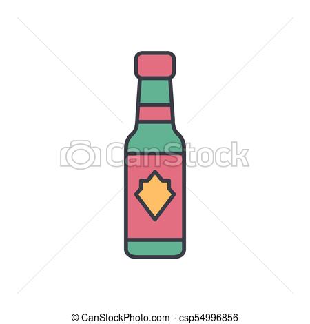 450x470 Alcohol Bottle Cartoon Icon Vector Object In Colour Cartoon Stile