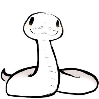 327x327 Cute Snake Drawing