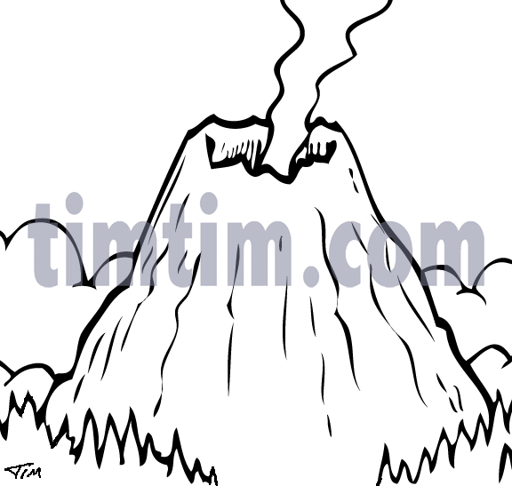 Volcanic Eruption Drawing