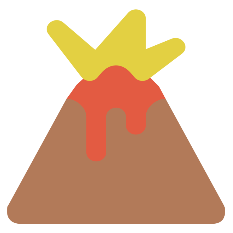 750x750 lava vector volcanic eruption transparent png clipart free