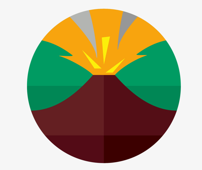 650x545 Vector Illustration Hand Drawn Volcano Burst Illustration Image