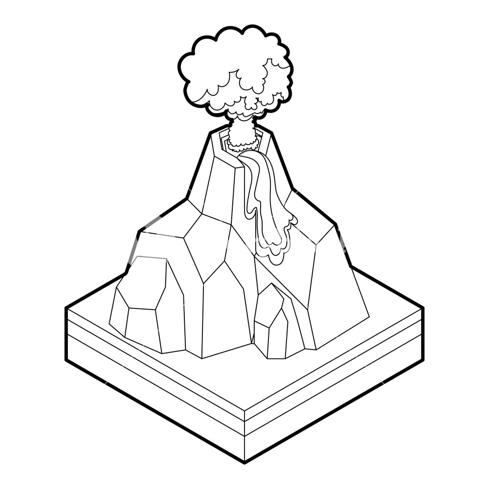1000x1000 volcano volcano explosion drawing