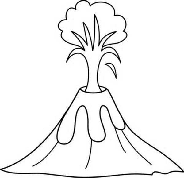 Volcano Cartoon Drawing