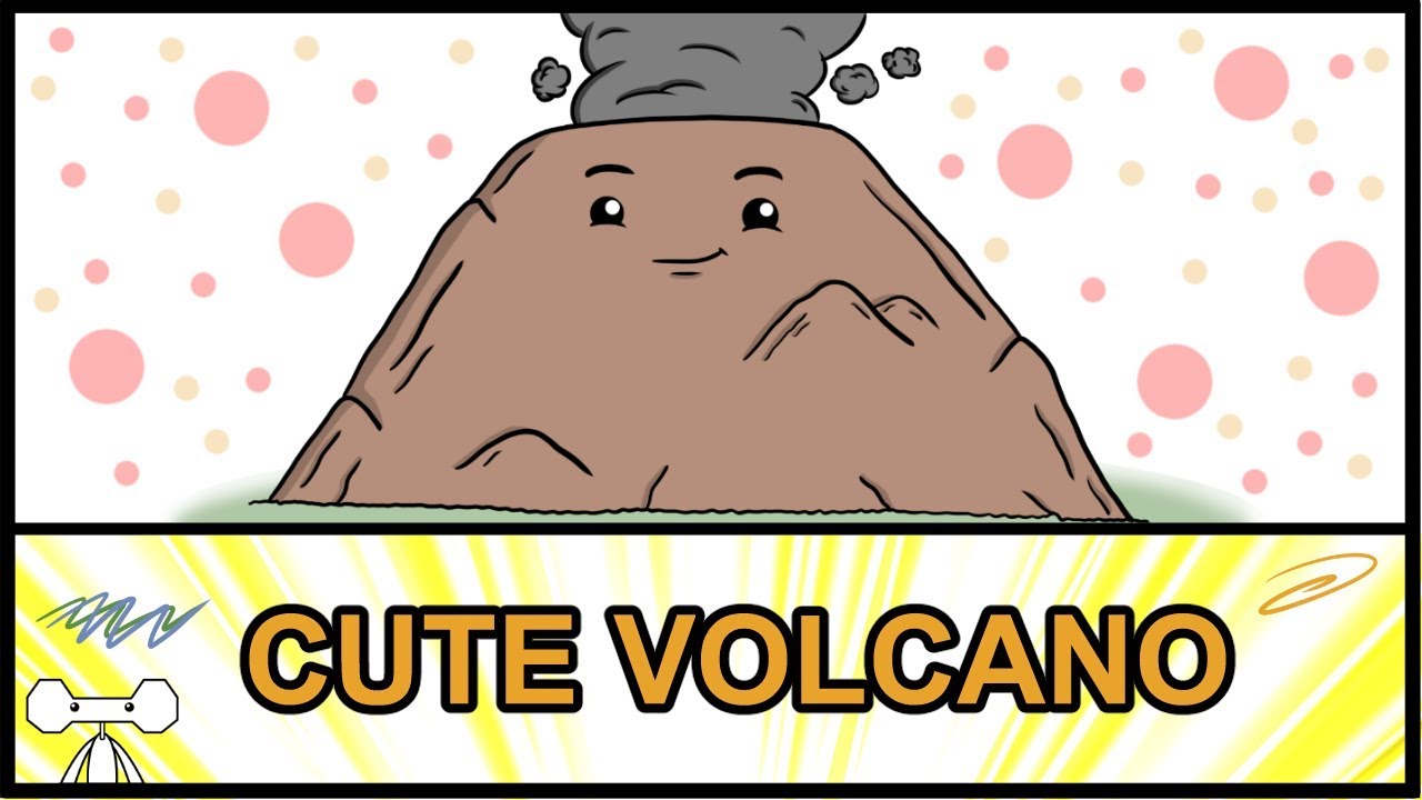1280x720 How To Draw A Cute Cartoon Volcano