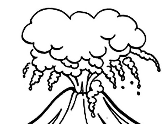 640x480 Drawn Volcano Drawing