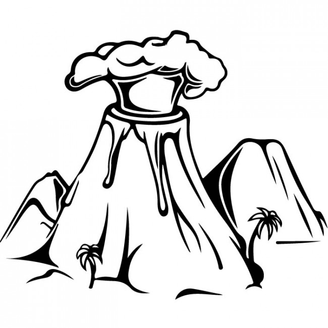 650x650 Baseball Drawing Volcano For Free Download